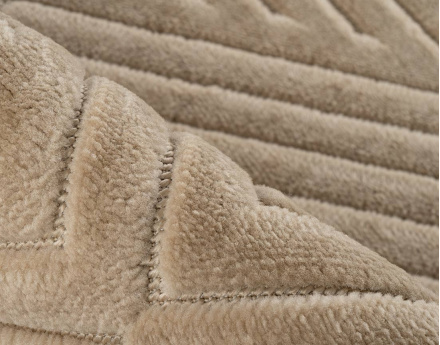 Tapis rectangulaire motif géométrique intérieur et extérieur beige Rio