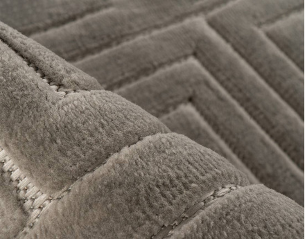 Tapis rectangulaire motif graphique intérieur et extérieur taupe Rio