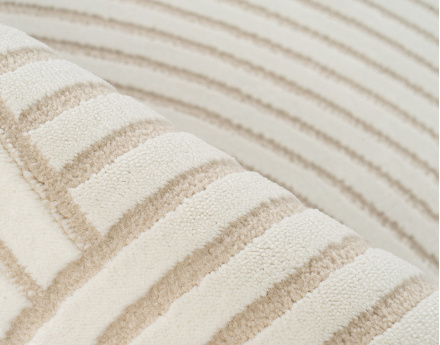 Tapis rectangulaire motif abstrait beige Telio