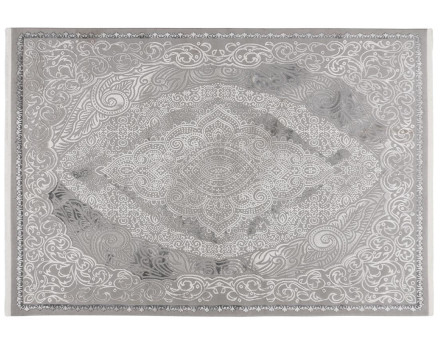 Tapis rectangulaire motif oriental gris anthracite Telio