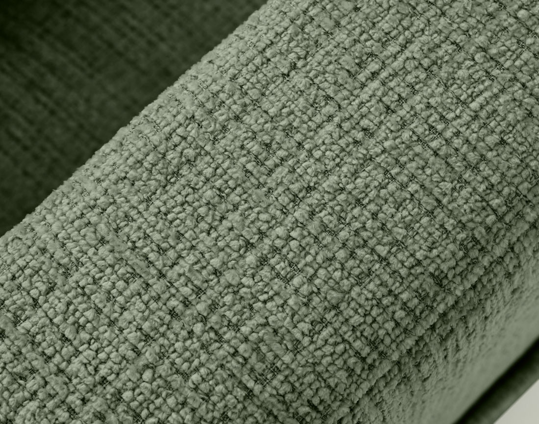 Canapé droit 3 places convertible avec poche en velours texturé Anna