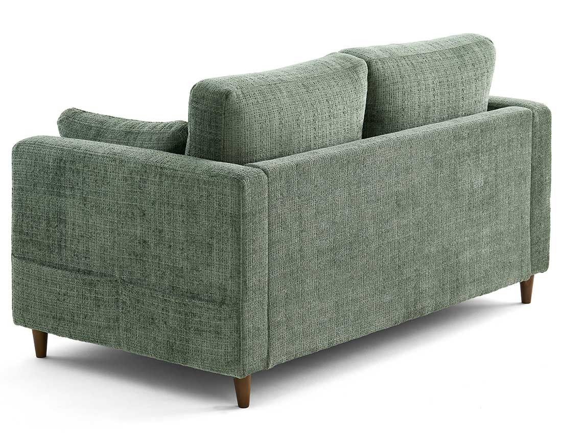 Canapé droit 2 places avec poche en velours texturé Anna