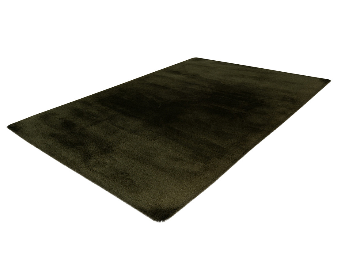Tapis rectangulaire fausse fourrure vert Joy