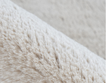 Tapis rectangulaire fausse fourrure blanc Joy