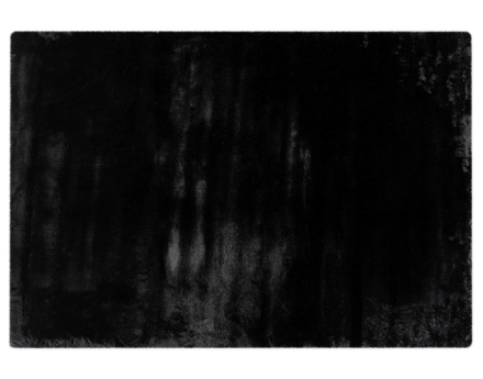 Tapis rectangulaire fausse fourrure noir Joy