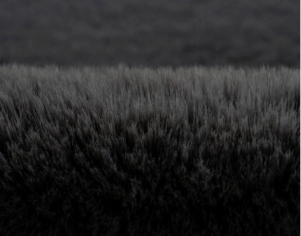 Tapis rectangulaire fausse fourrure gris anthracite Joy