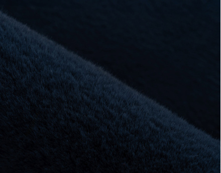 Tapis rectangulaire fausse fourrure bleu Joy