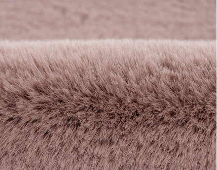 Tapis rectangulaire fausse fourrure rose Joy