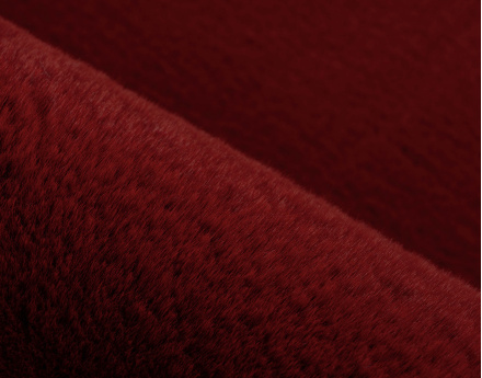 Tapis rectangulaire fausse fourrure rouge Joy