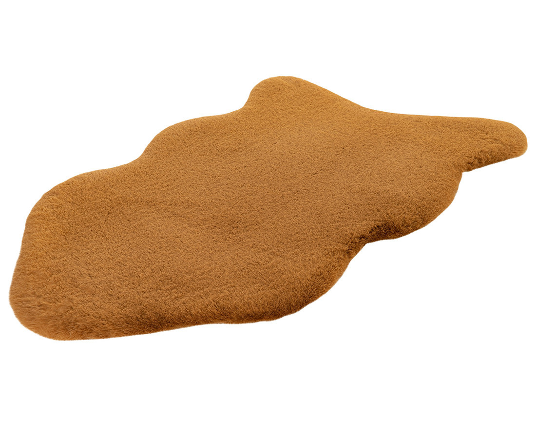 Tapis organique fausse fourrure orange Bear