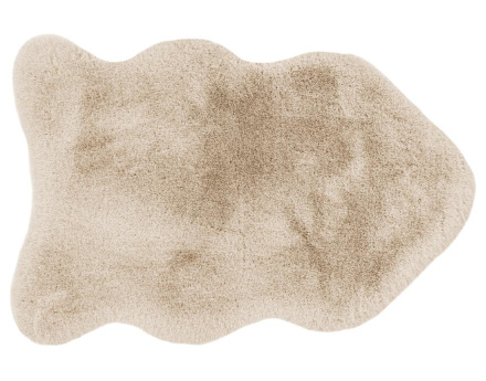 Tapis organique fausse fourrure beige Bear