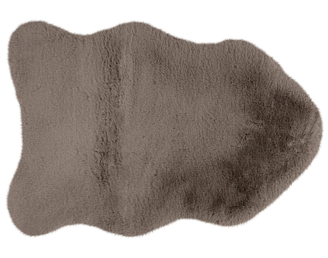 Tapis organique fausse fourrure taupe Bear