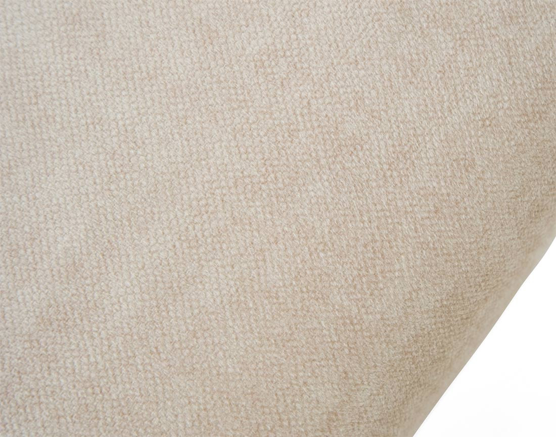 Canapé d'angle déhoussable et modulable 3 places et 1 pouf en velours Calgary