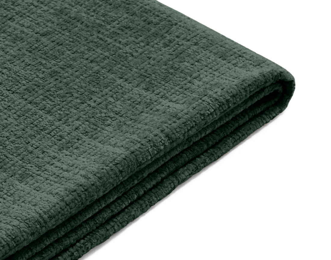 Housses en velours texturé pour canapé d'angle 3 places et 1 pouf Calgary