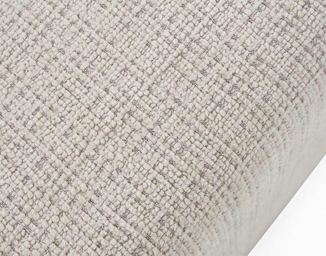 Canapé d'angle déhoussable et modulable 3 places et 1 pouf en velours texturé Calgary