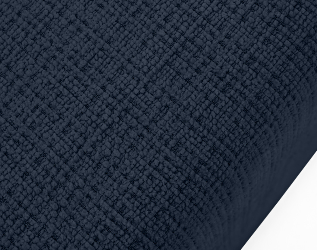 Canapé d'angle déhoussable et modulable 3 places et 1 pouf en velours texturé Calgary