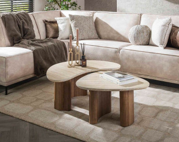 Lot de 2 tables basses bois...