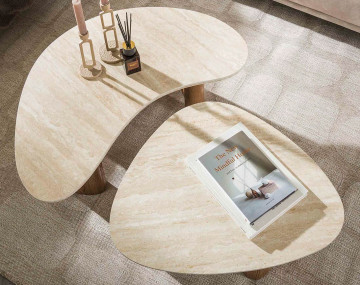 Lot de 2 tables basses bois...