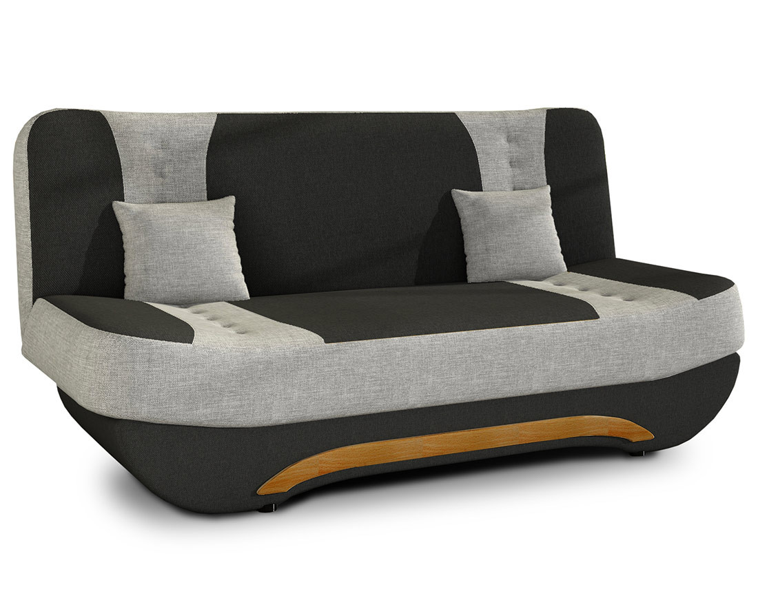 Canapé convertible clic-clac 3 places en tissu Nelson