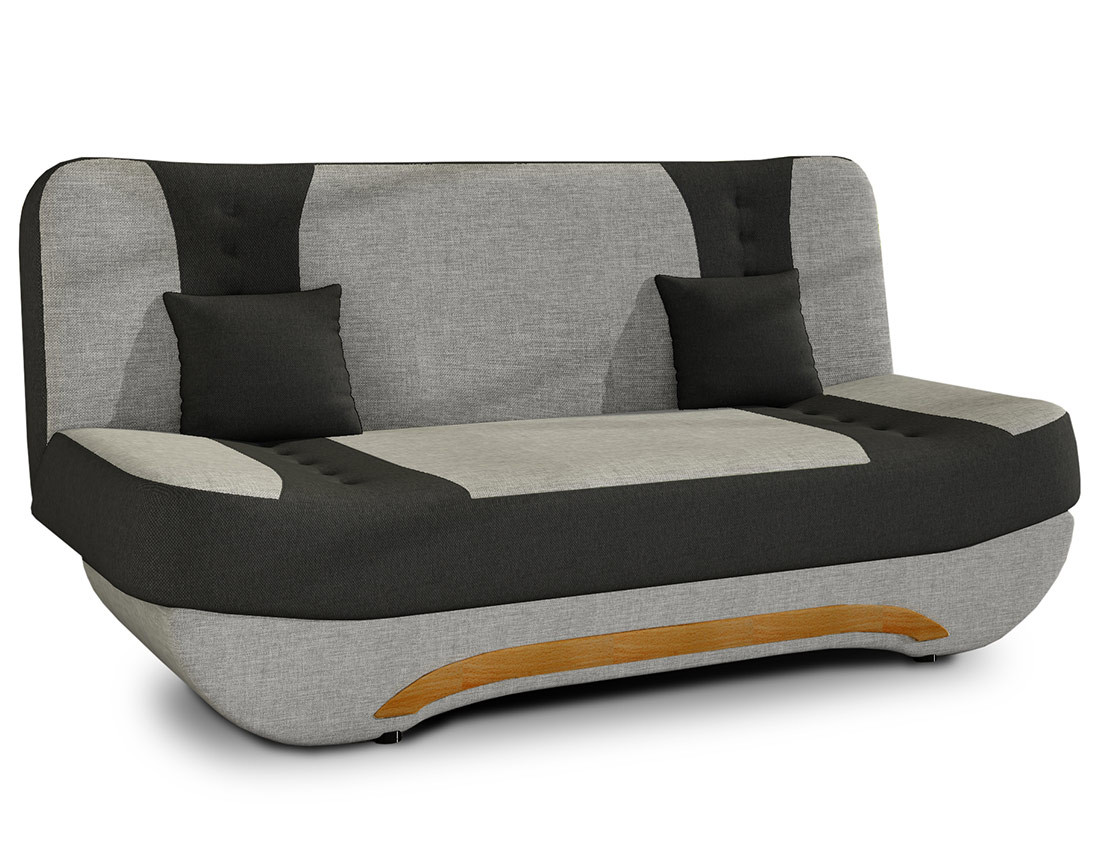 Canapé convertible clic-clac 3 places en tissu Nelson