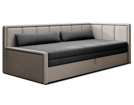 Canapé 3 places droit convertible avec coffre en velours James