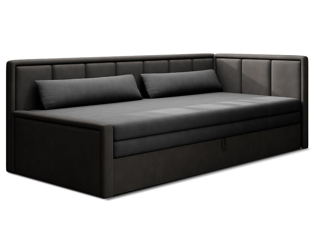 Canapé 3 places droit convertible avec coffre en velours James