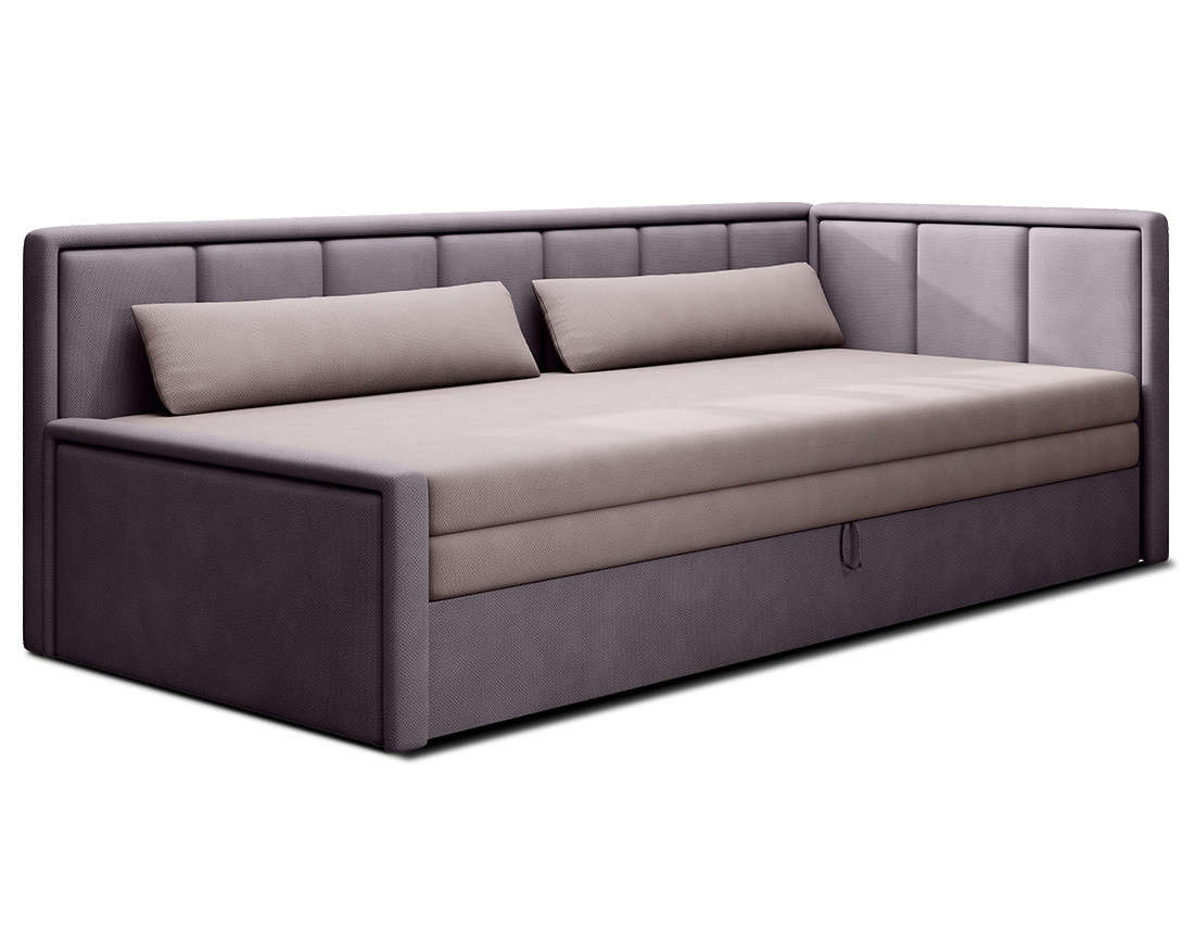 Canapé 3 places droit convertible avec coffre en velours James