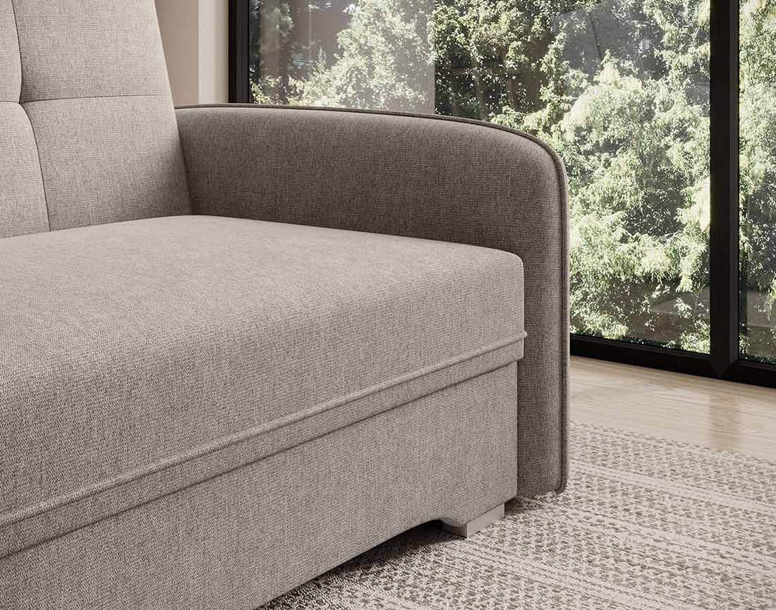 Fauteuil convertible avec coffre en velours Michelle