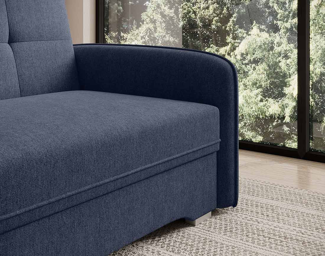 Fauteuil convertible avec coffre en velours Michelle