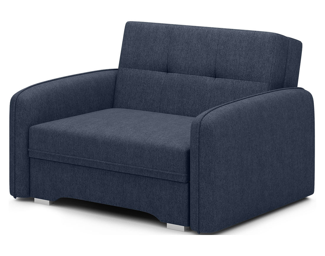 Fauteuil convertible avec coffre en velours Michelle