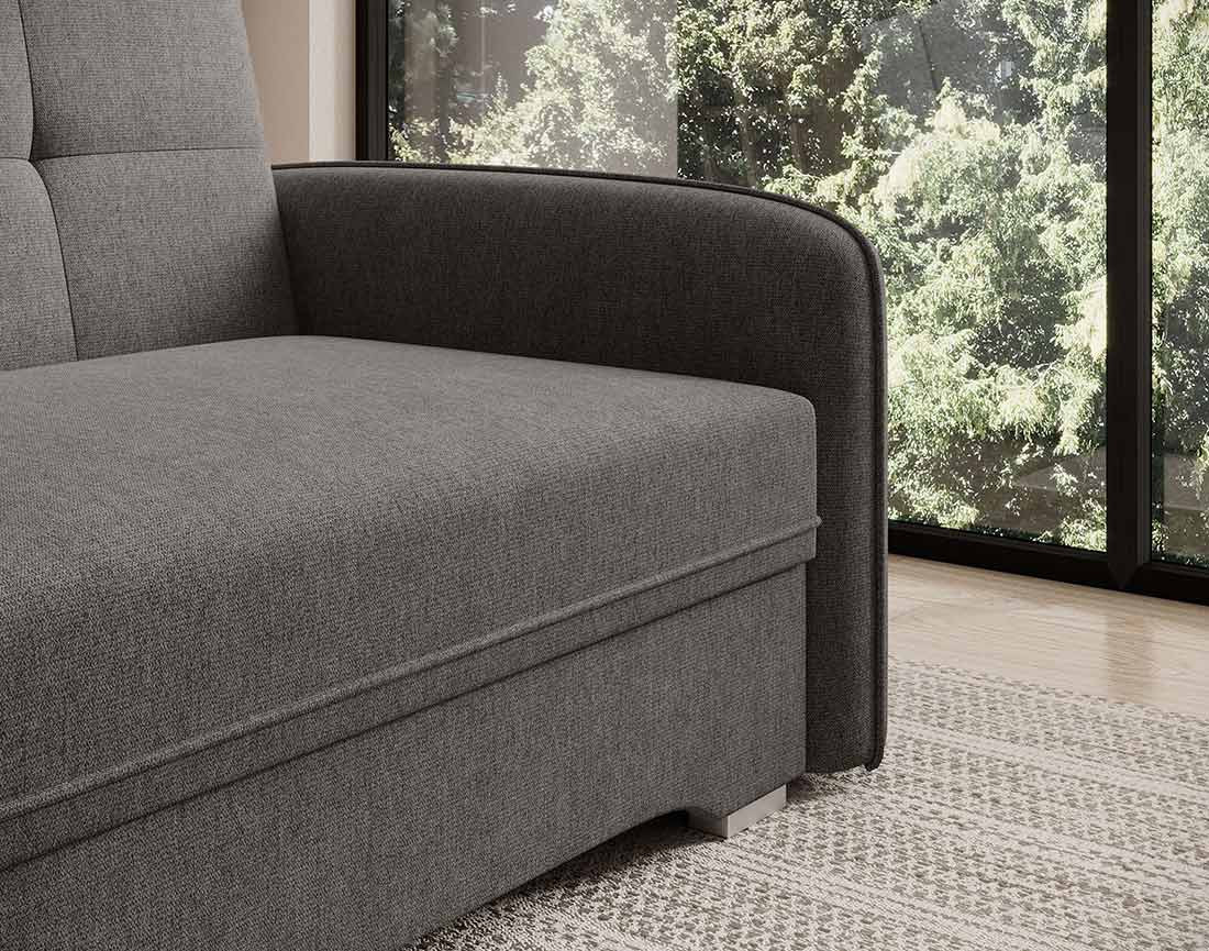 Fauteuil convertible avec coffre en velours Michelle