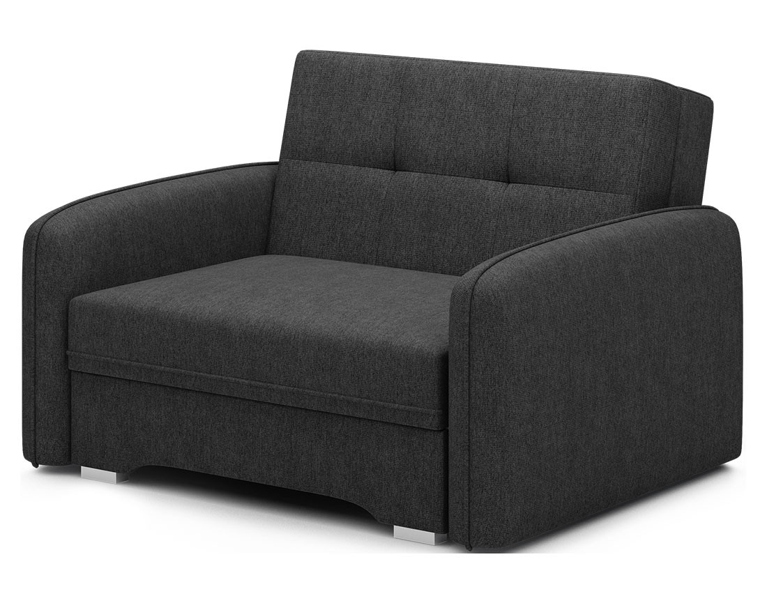 Fauteuil convertible avec coffre en velours Michelle