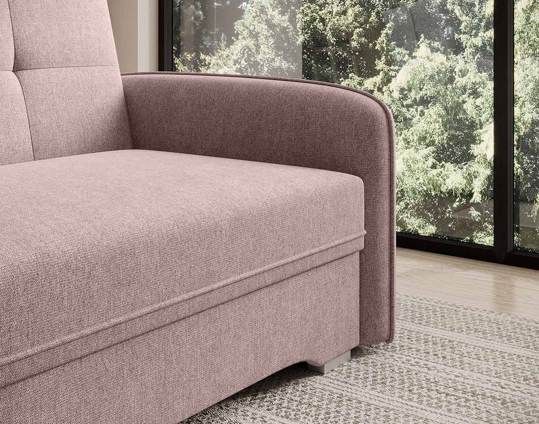 Fauteuil convertible avec coffre en velours Michelle