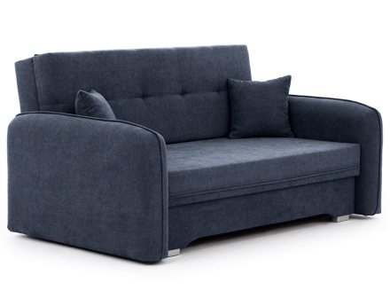 Canapé droit 3 places convertible avec coffre en velours Michelle