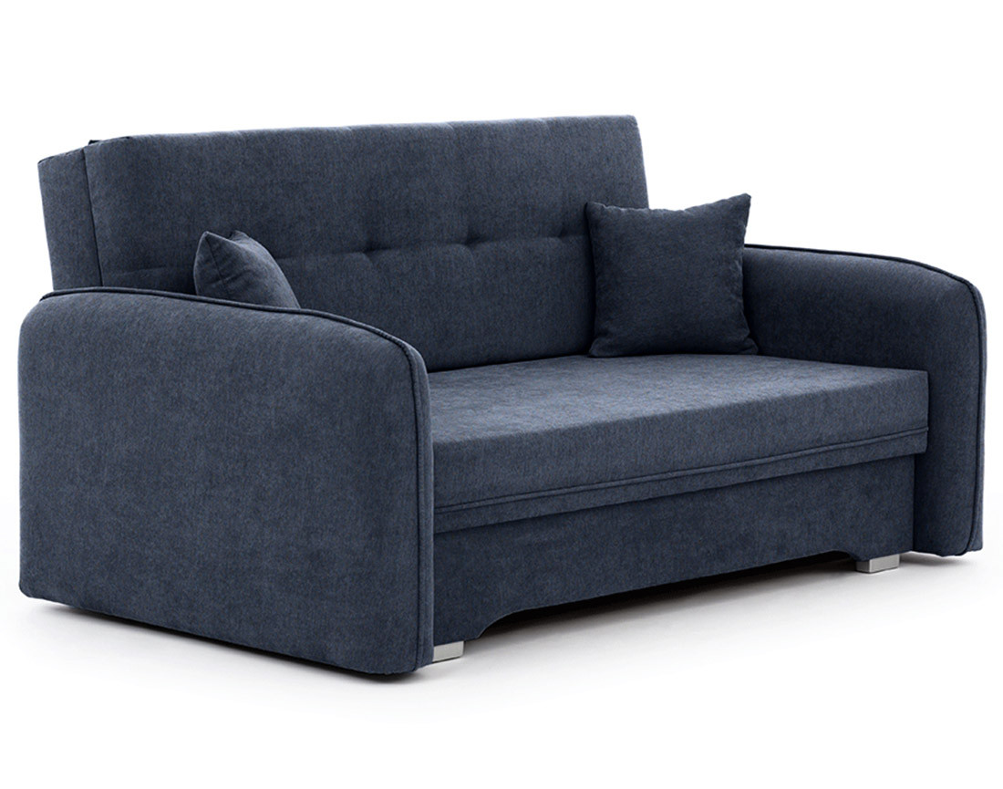 Canapé droit 3 places convertible avec coffre en velours Michelle