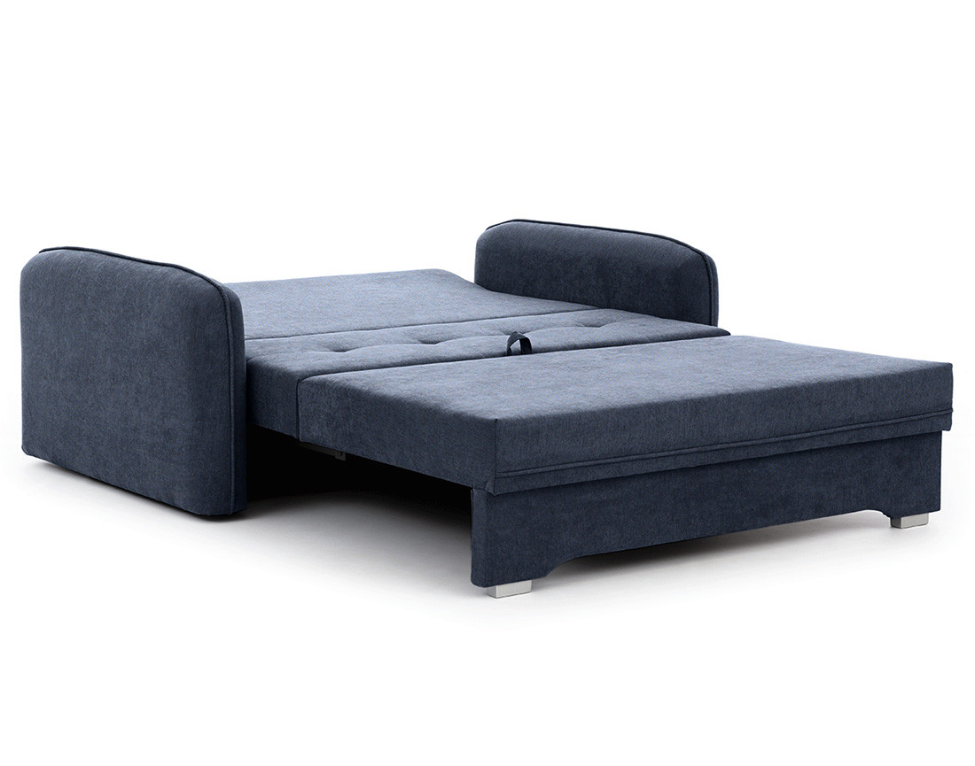 Canapé droit 3 places convertible avec coffre en velours Michelle