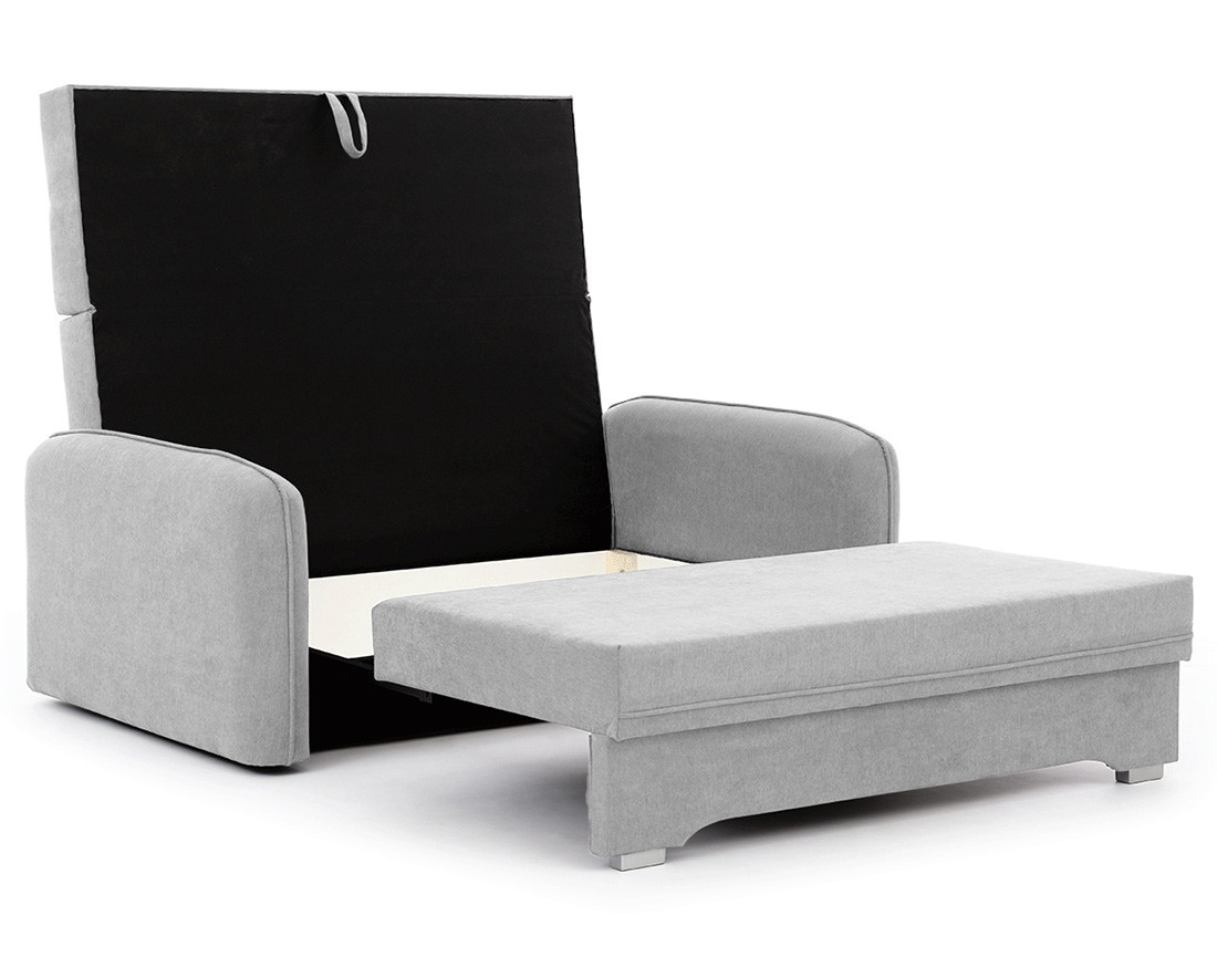 Canapé droit 3 places convertible avec coffre en velours Michelle