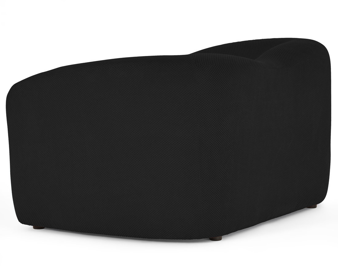 Canapé droit 2 places en velours texturé Charles