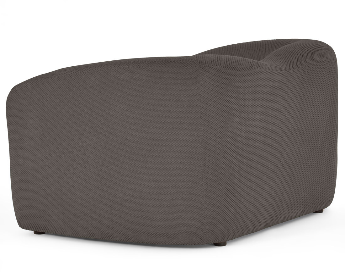 Canapé droit 2 places en velours texturé Charles