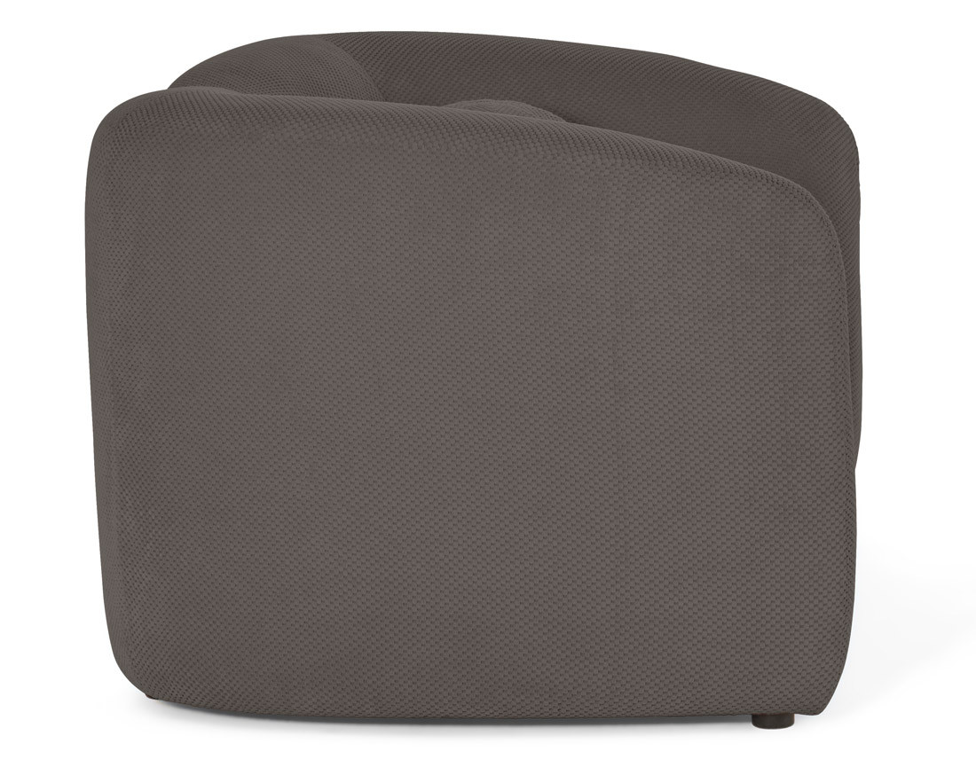 Canapé droit 2 places en velours texturé Charles