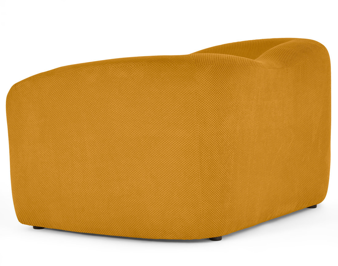 Canapé droit 2 places en velours texturé Charles