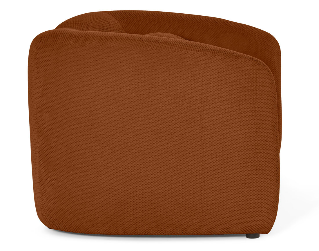 Canapé droit 2 places en velours texturé Charles