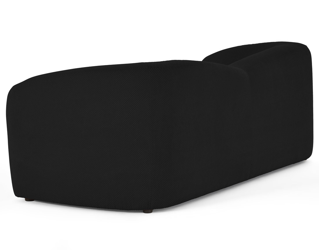 Canapé droit 3 places en velours texturé Charles