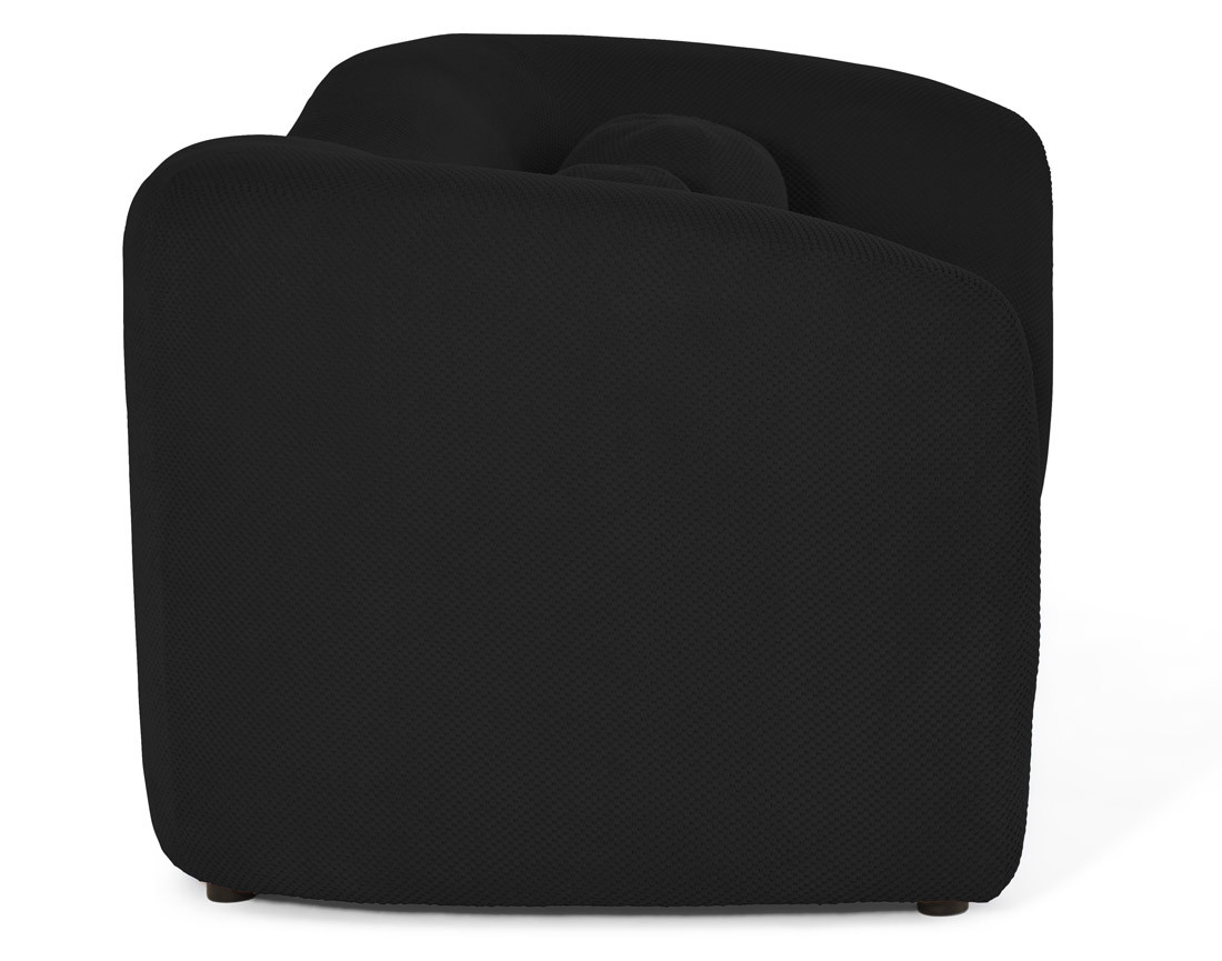 Canapé droit 3 places en velours texturé Charles