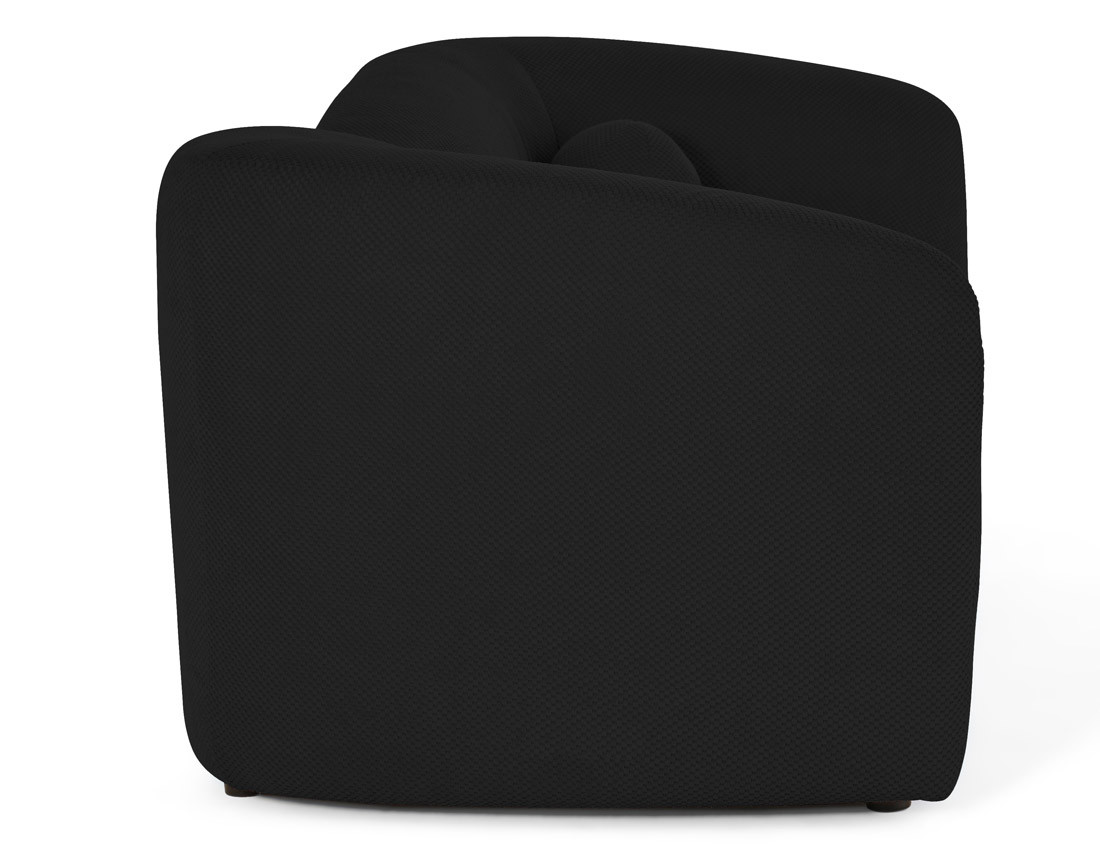 Canapé droit 4 places en velours texturé Charles