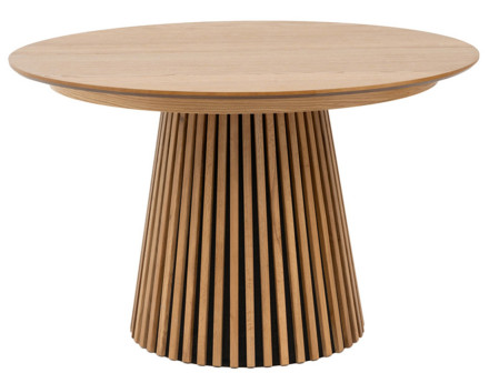Table à manger ronde extensible bois 4 à 8 personnes Freya