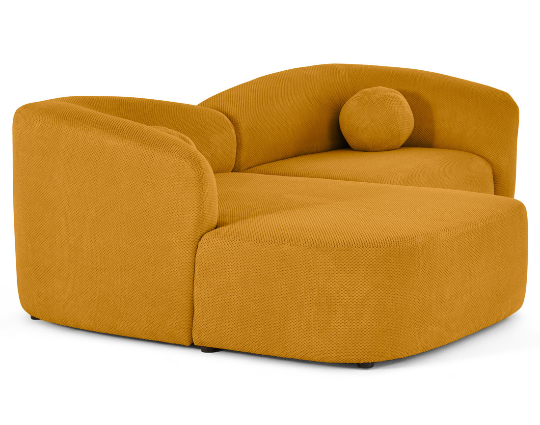 Canapé d'angle gauche 4 places en velours texturé Charles