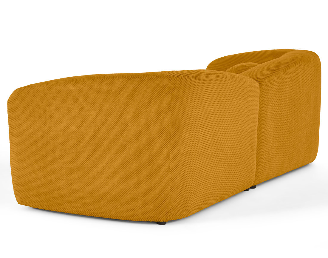 Canapé d'angle gauche 4 places en velours texturé Charles