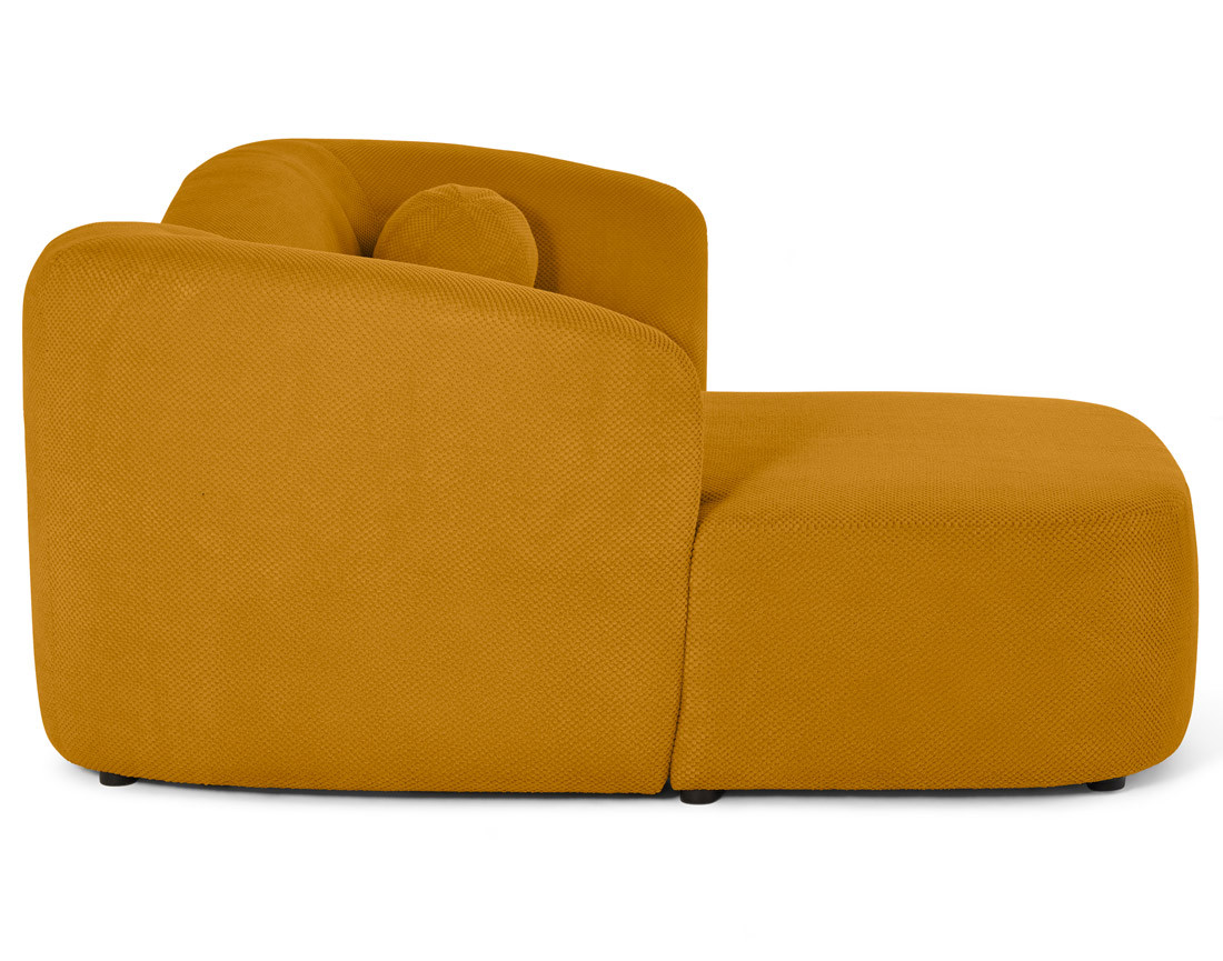 Canapé d'angle gauche 4 places en velours texturé Charles