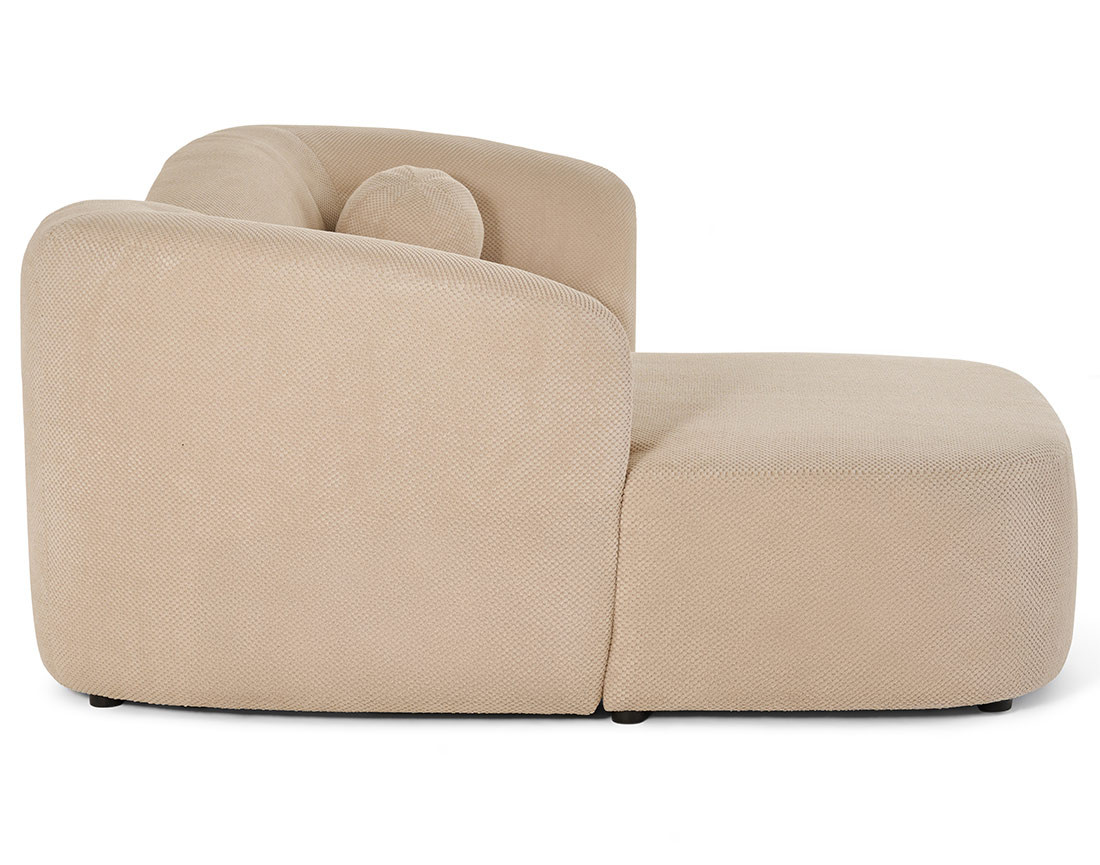 Canapé d'angle gauche 4 places en velours texturé Charles